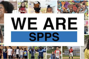  We Are SPPS tagline over photos of people